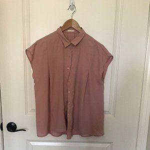 ShortSleeve Blouse Women Size M